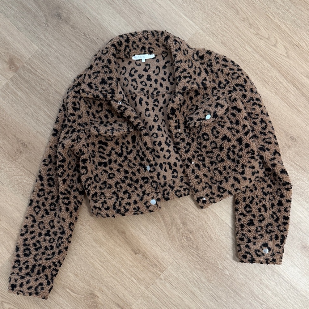 More To Come - Leopard Print Cropped Jacket